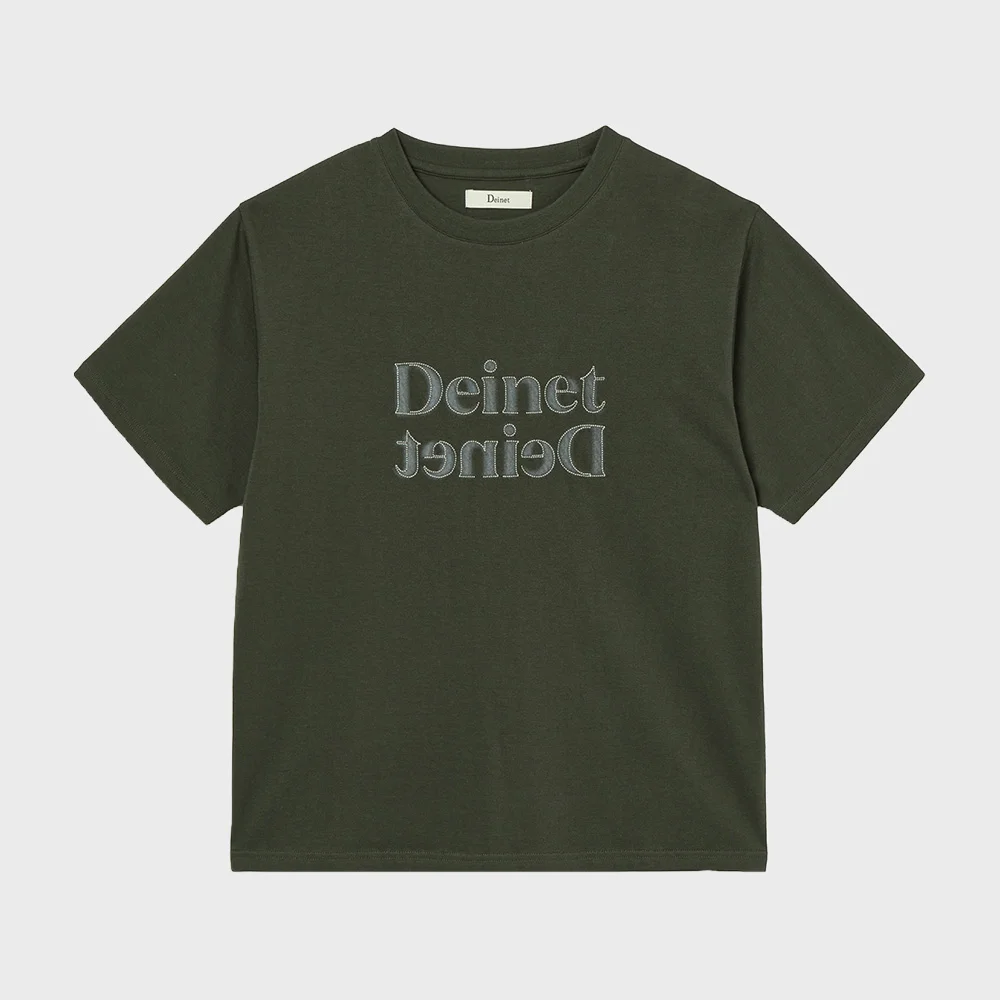 BRUSHED STITCH POINT REGULAR T-SHIRT IN CHARCOAL