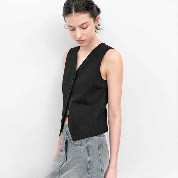 LEA LINEN SINGLE VEST (VT-0281)