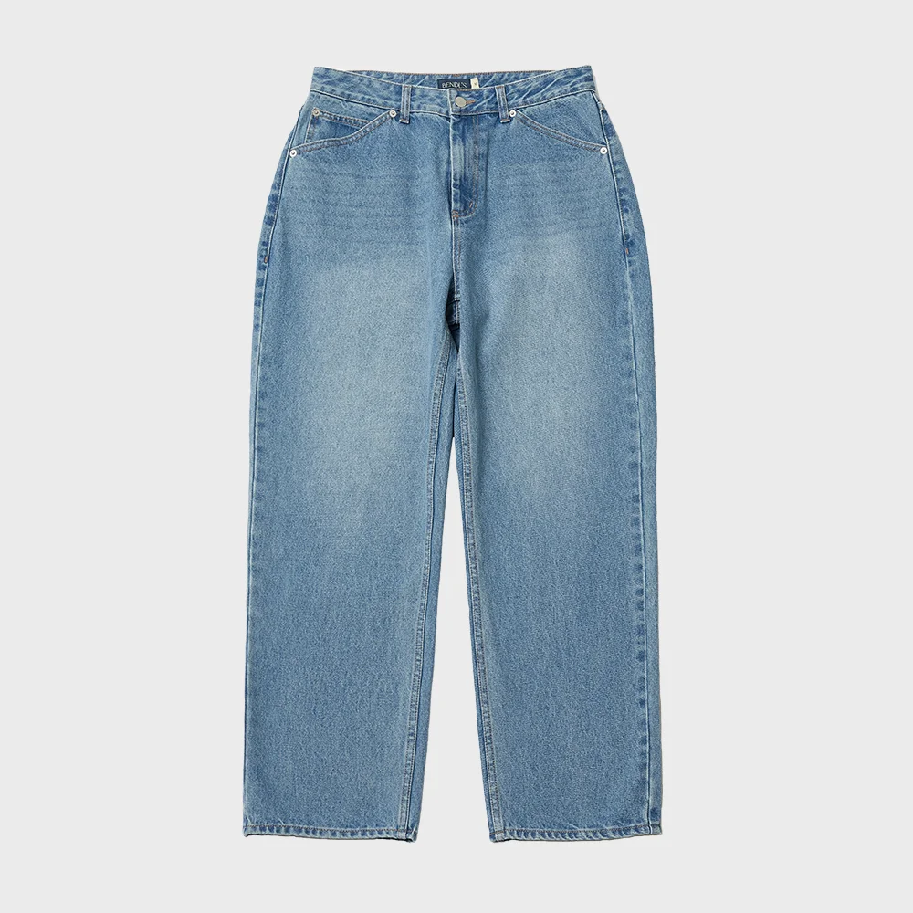 CLOVER STITCH DENIM PANTS -LIGHT INDIGO