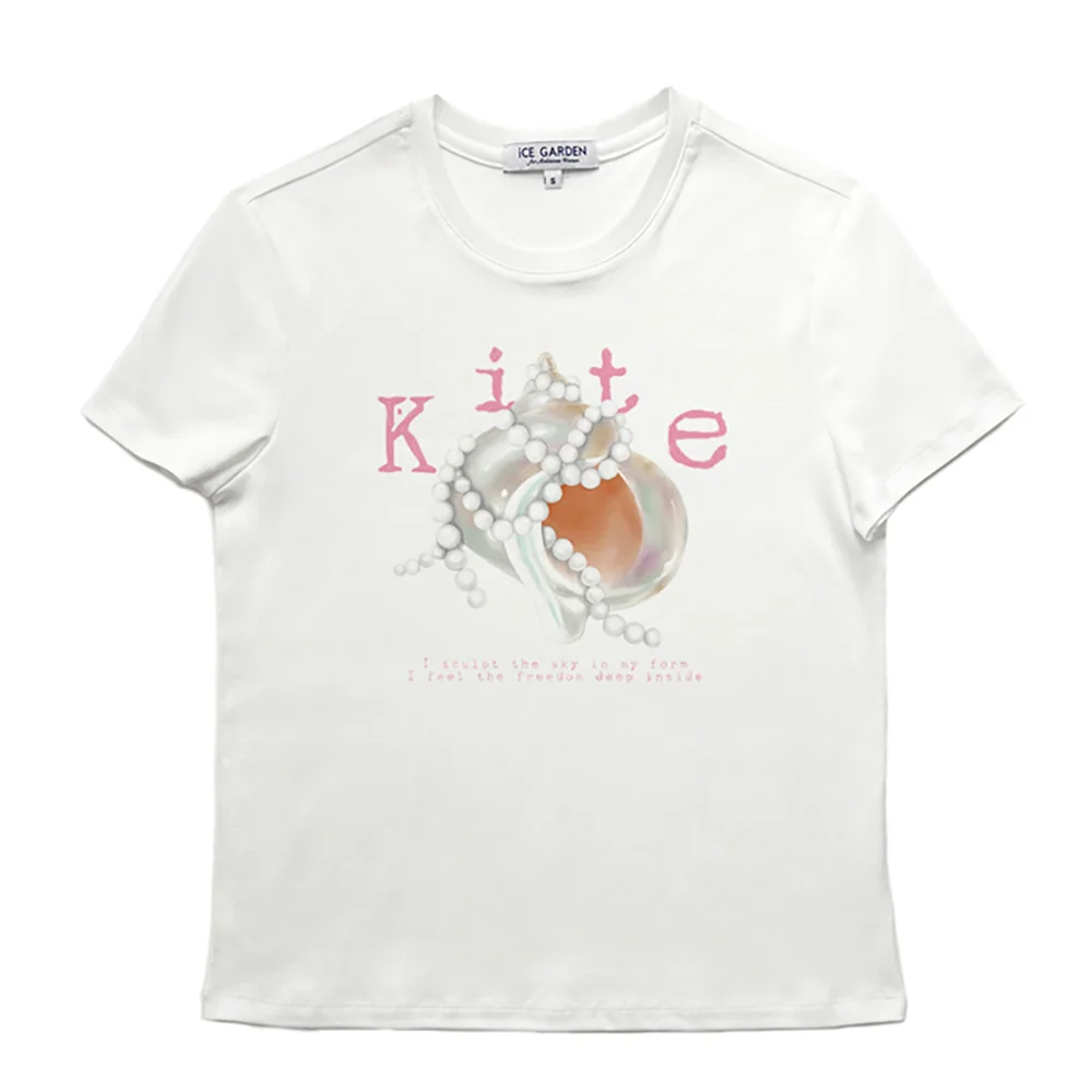 Topshell and Pearl Print T-shirt