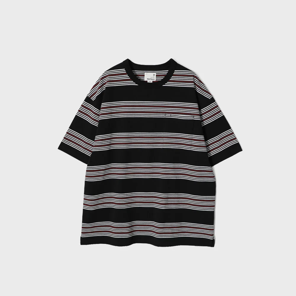 Powell Short Multi Stripe T-shirt Brick