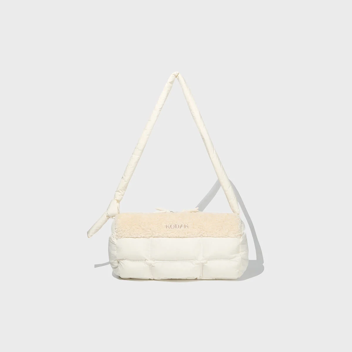 絎縫 大碼 斜揹袋 IVORY
