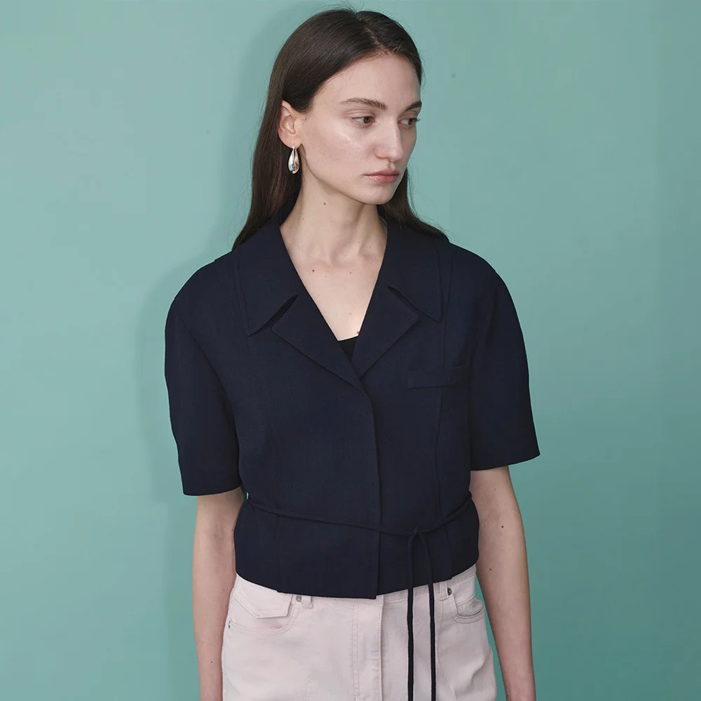 Belted Short-sleeved Jacket SW5MJ213-24