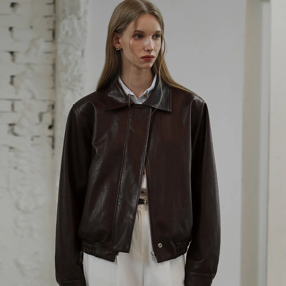 Leather Bomber Jacket