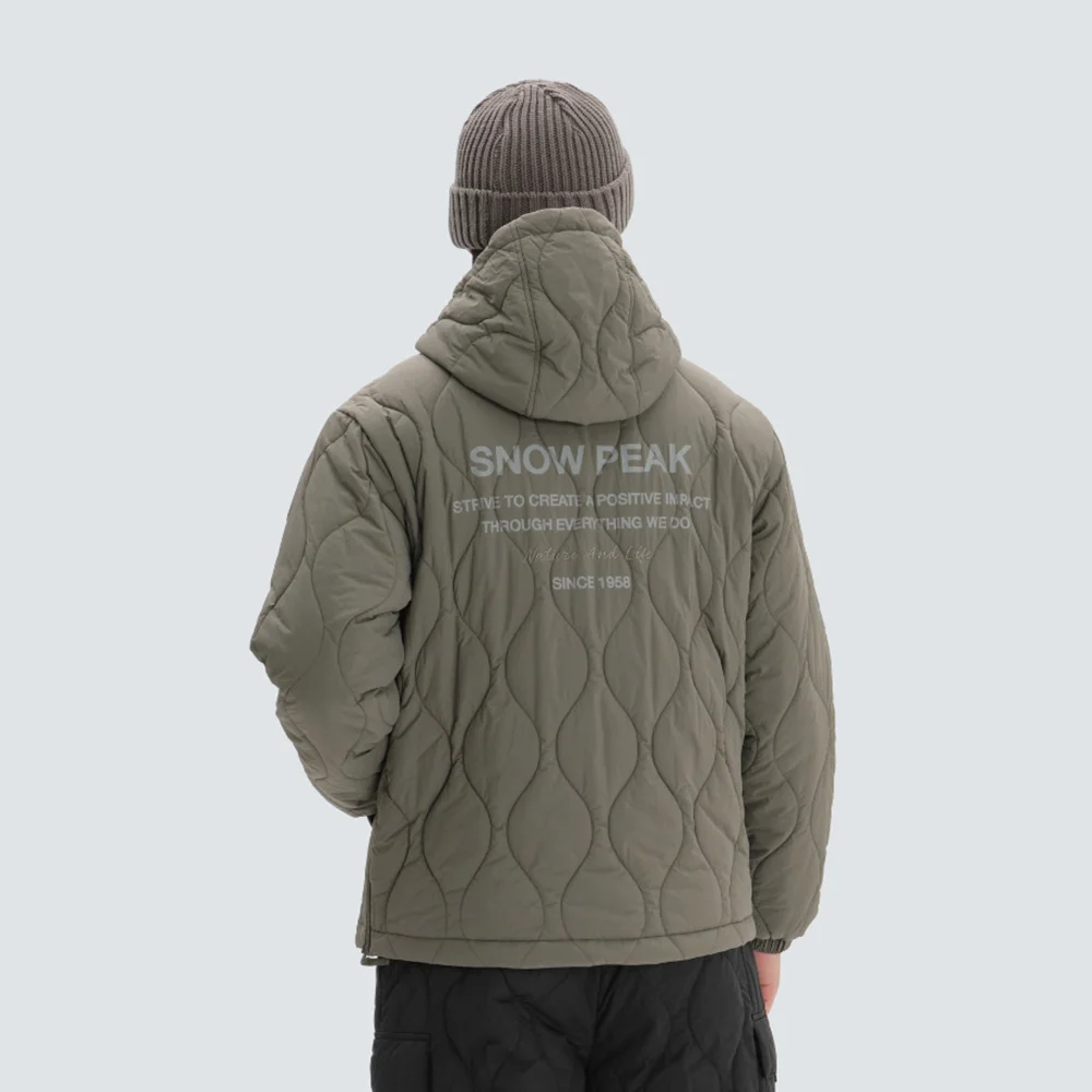 環保再生 絎縫 連帽衫 風褸 Dark Khaki (S24WUFPJ04)