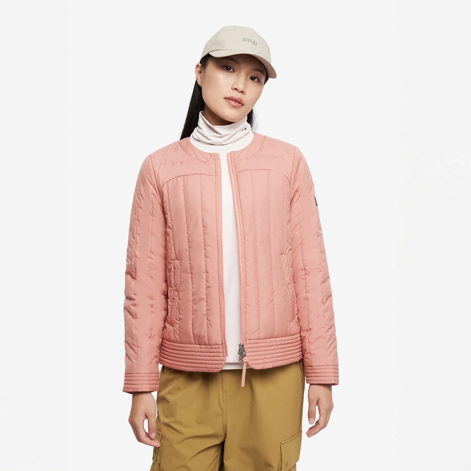 女裝 暖感 夾棉 羽絨外套 & 絲巾 AAW25WOUI002PPK