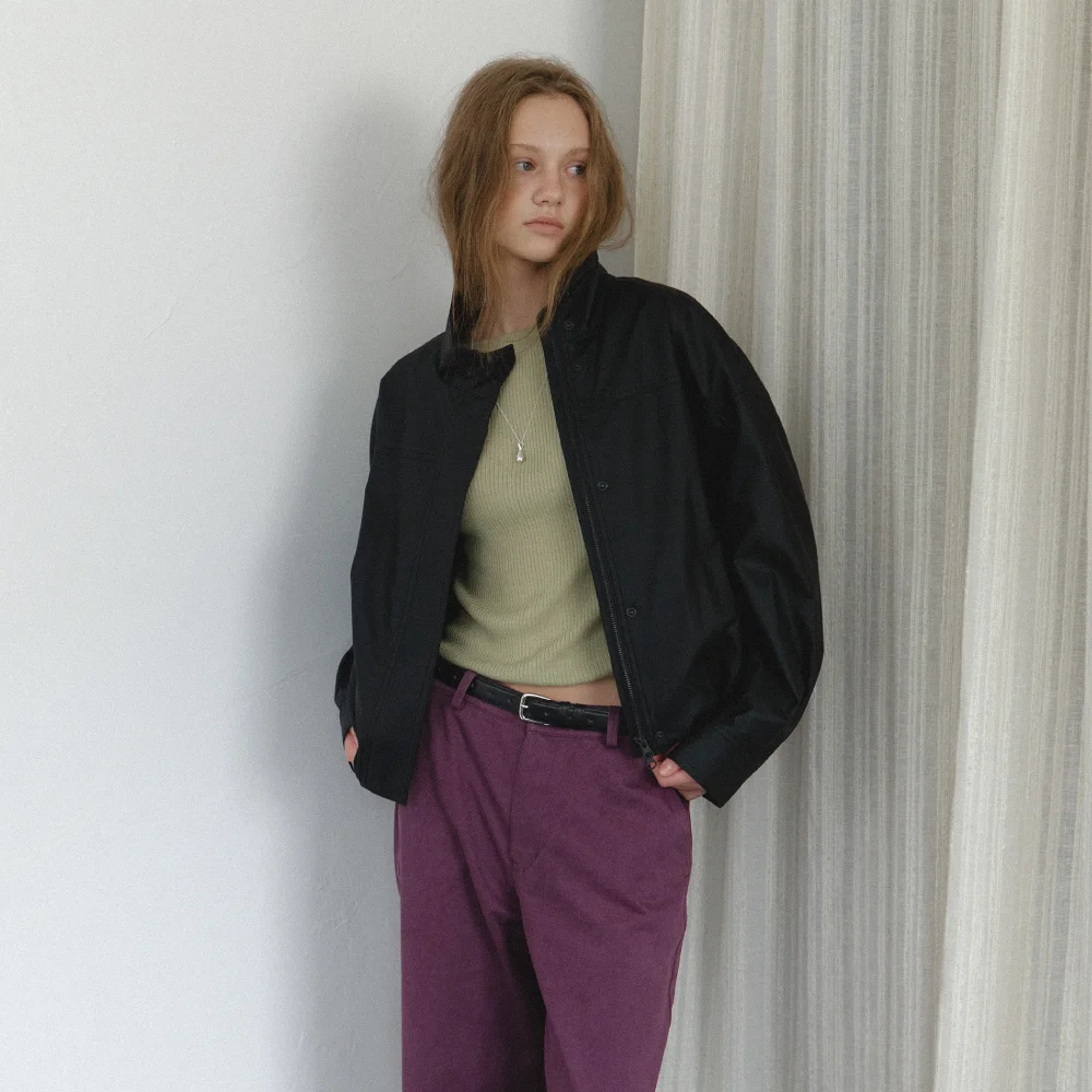 TIQVAH LIGHT LEATHER BLOUSON_BLACK