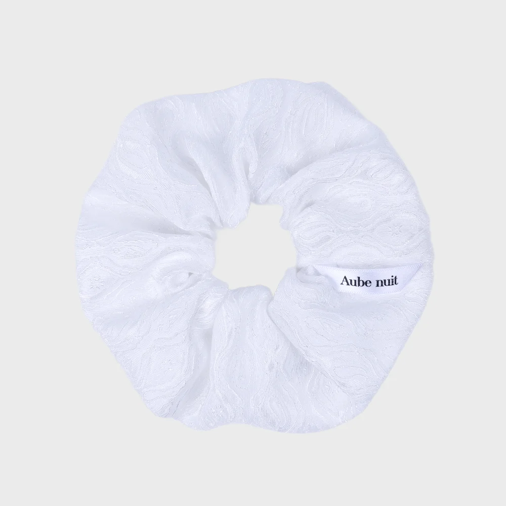 Obnuit Oyster 提花 髮圈 白色 M