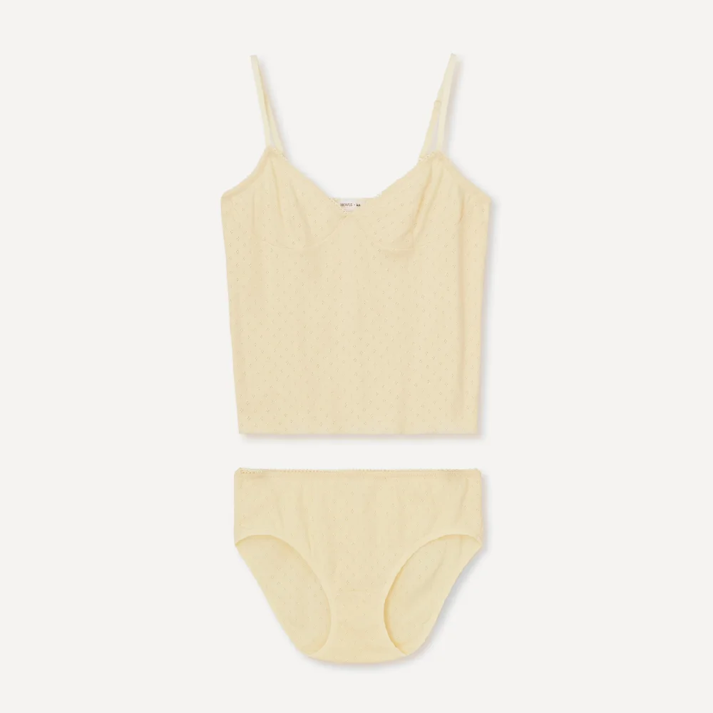 HAILEY COTTON UNDERWEAR SET (VANILLA)
