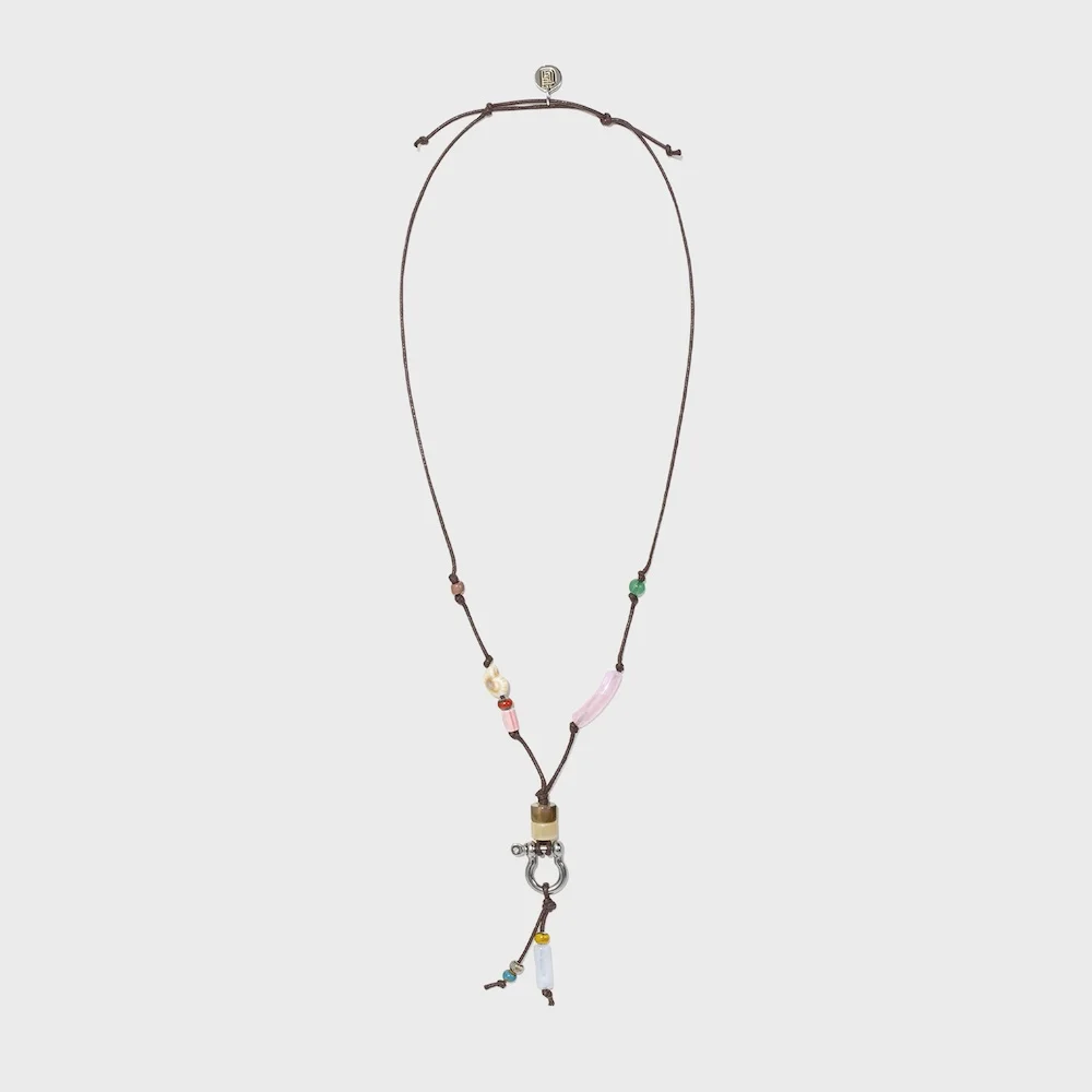 SOFT BEADS GLASSES HOLDER NECKLACE (BROWN)