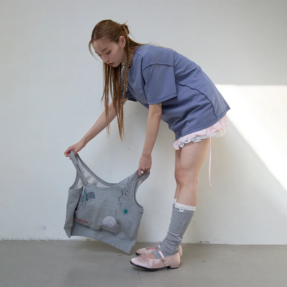 Casper Decorative Jersey Bag (melange grey) 7ABAX26920GYM