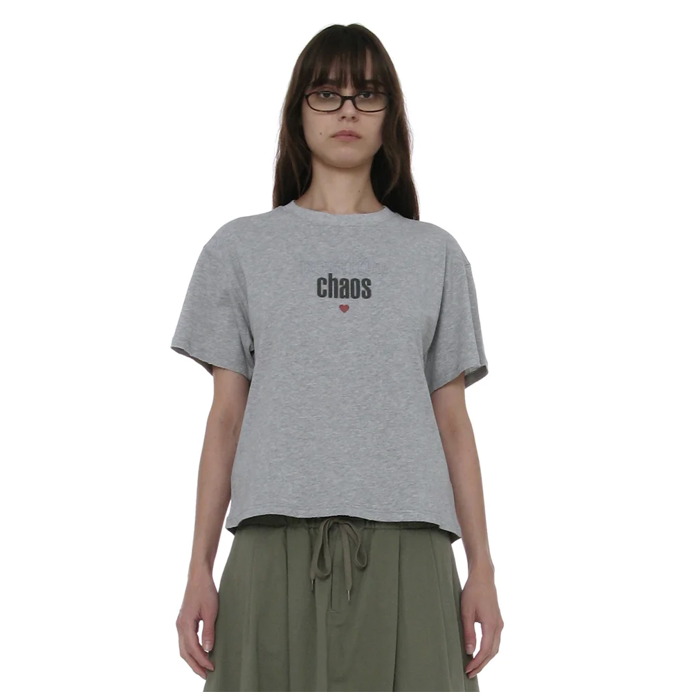 POSITIVE CHAOS PRINTED TEE_MELANGE