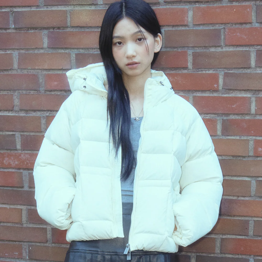 RAGLAN PUFFER JACKET LEMON