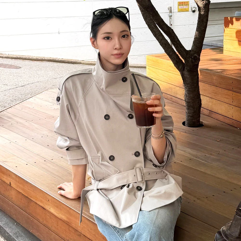 Belted Half Trench Jacket VW6AR902_2color