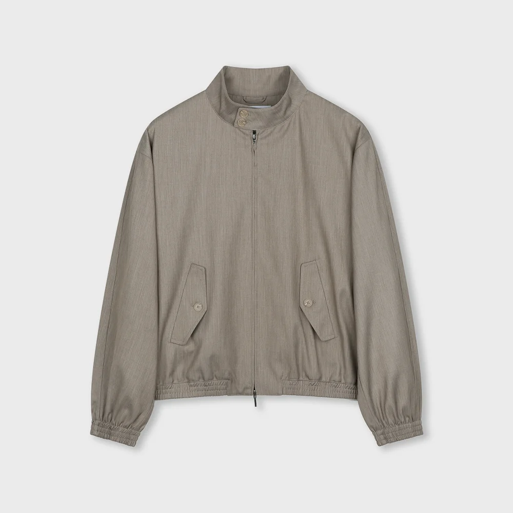 RELAXED HARRINGTON JACKET MELANGE BEIGE