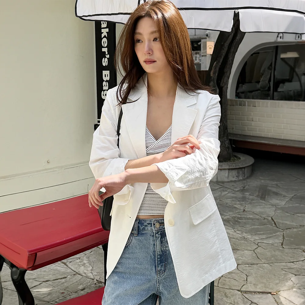 Roryn 夏季 寬鬆版型 外套_白色 / LAURINE SUMMER OVERFIT JACKET_WHITE