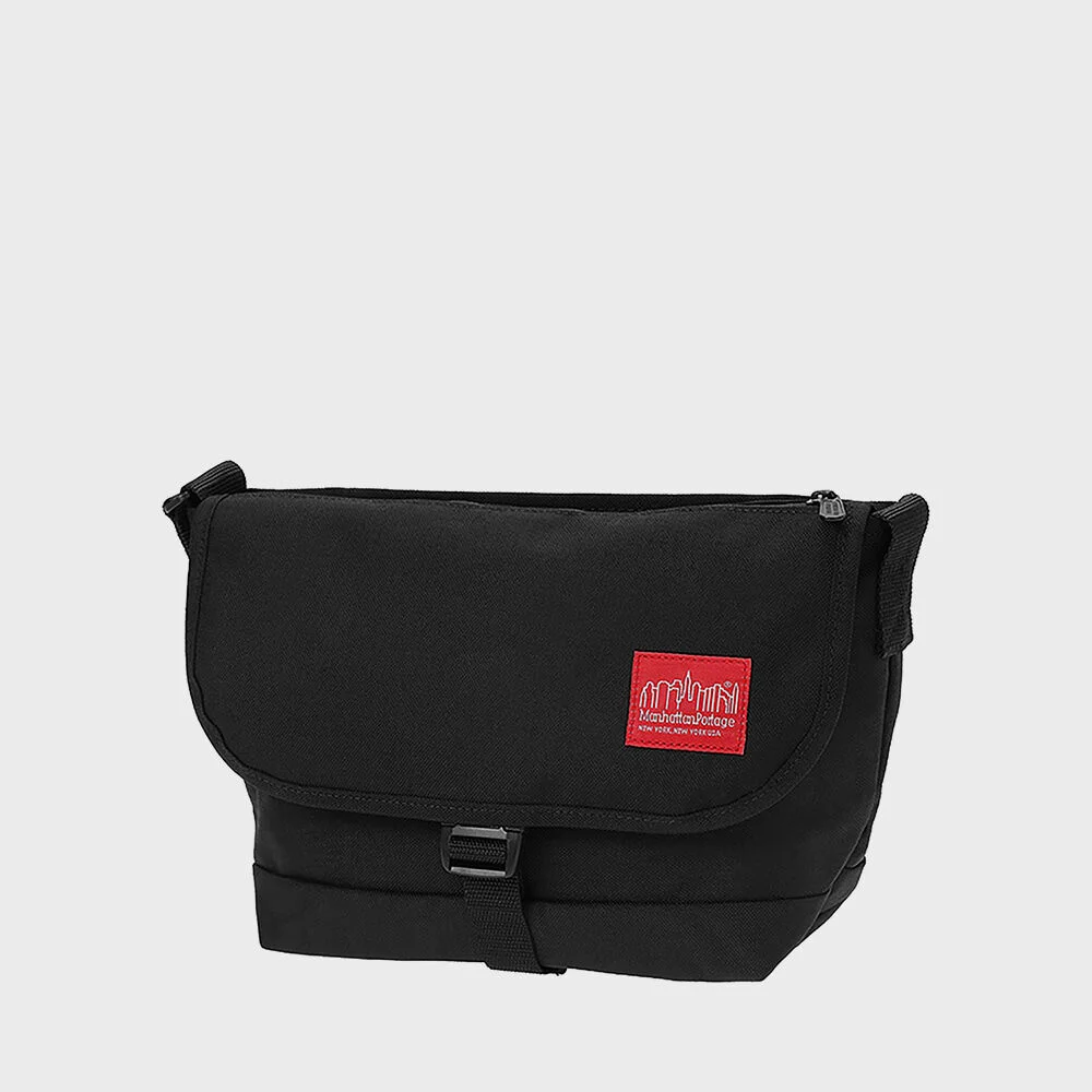 JRS 拖鞋 拉鏈 口袋 郵差袋 BLACK