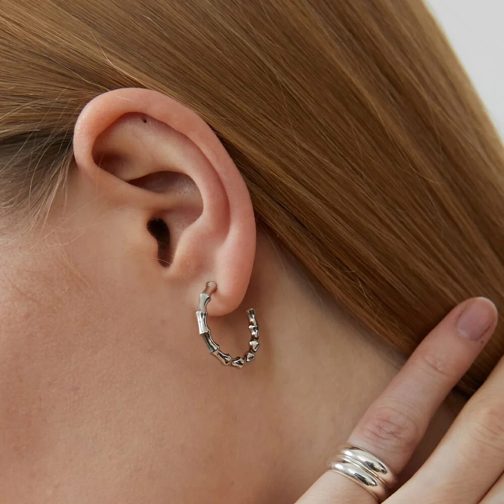 bammboo small hoop earrings