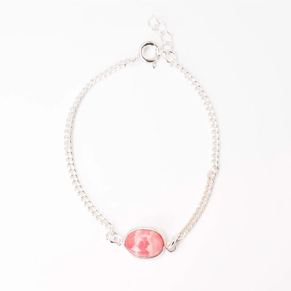 HR 94B_Oval Rose Quartz Bracelet