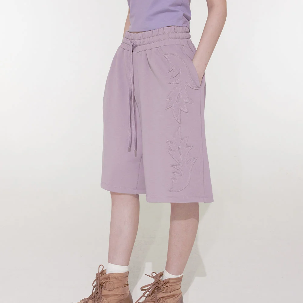 Western Sweat Shorts (Purple)