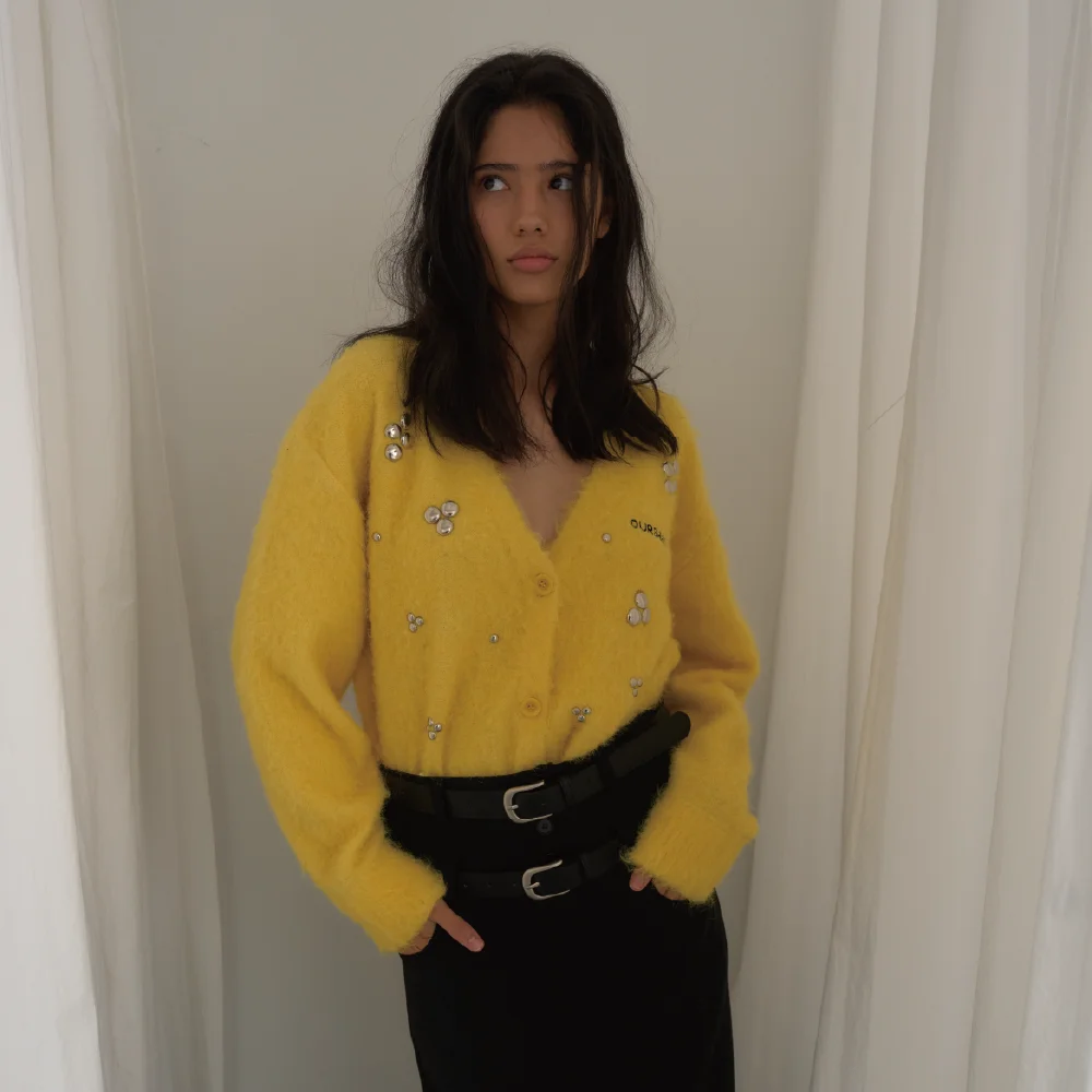 Disco Sparkle Cardigan / Lemonade