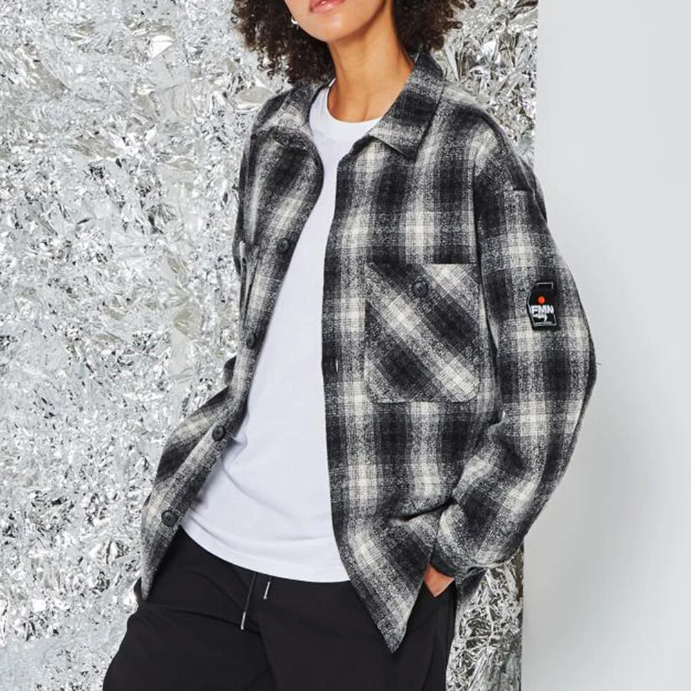 BLACK OUT POCKET CHECK SHIRTS IESH0F602BK