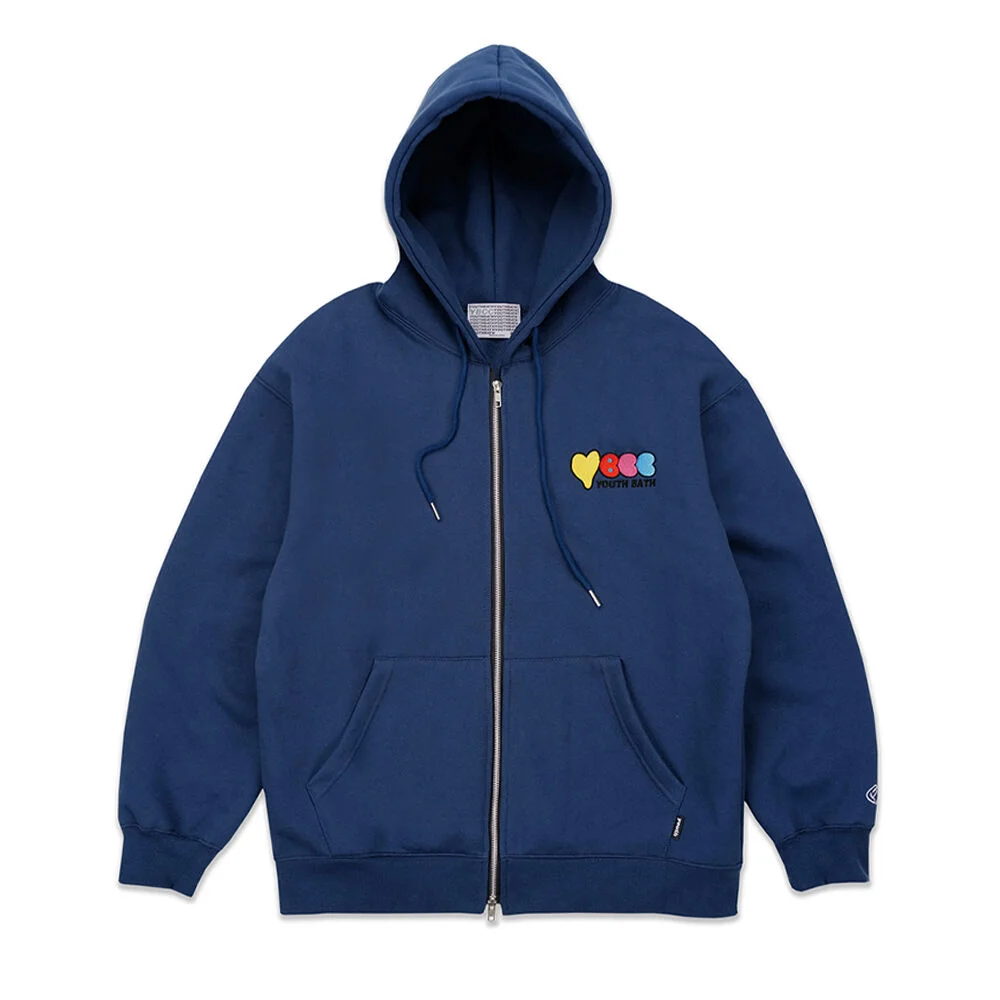 YBCC HOOD ZIP UP_NAVY