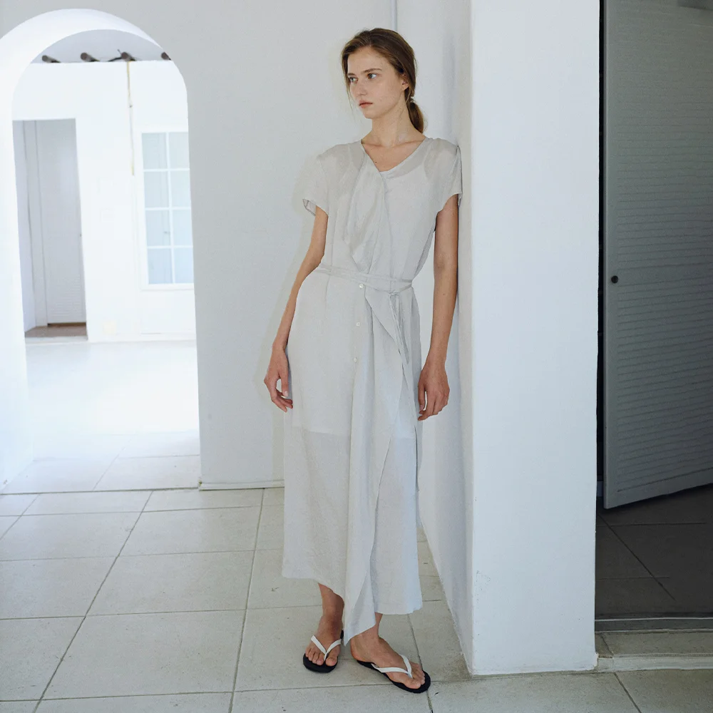 AGNES DRAPE LONG OPS_MISTY GREY