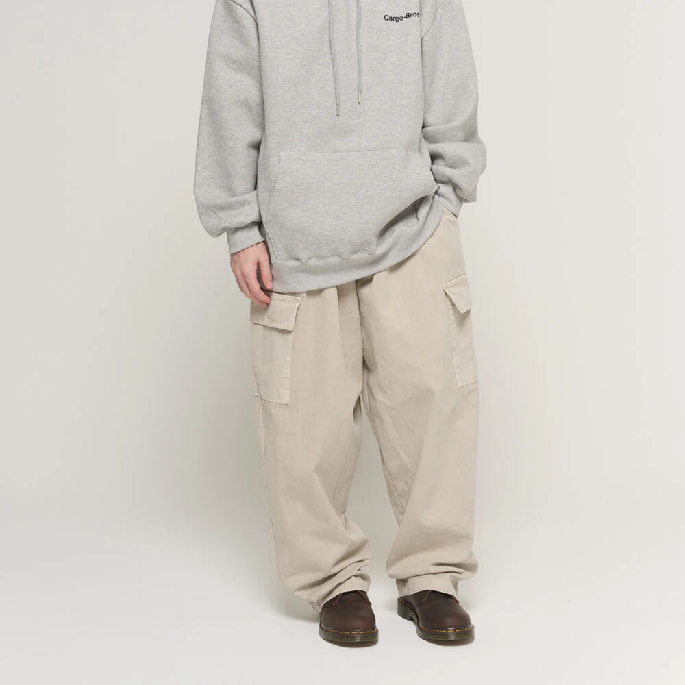 PIGMENT WASHING BALLOON CARGO PANTS (BEIGE)