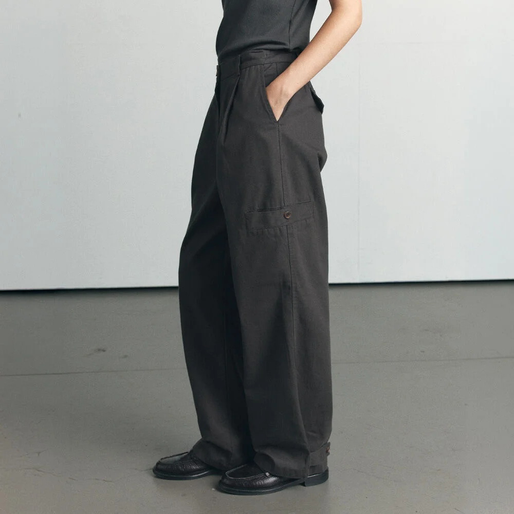 Utility cotton pants _Charcoal