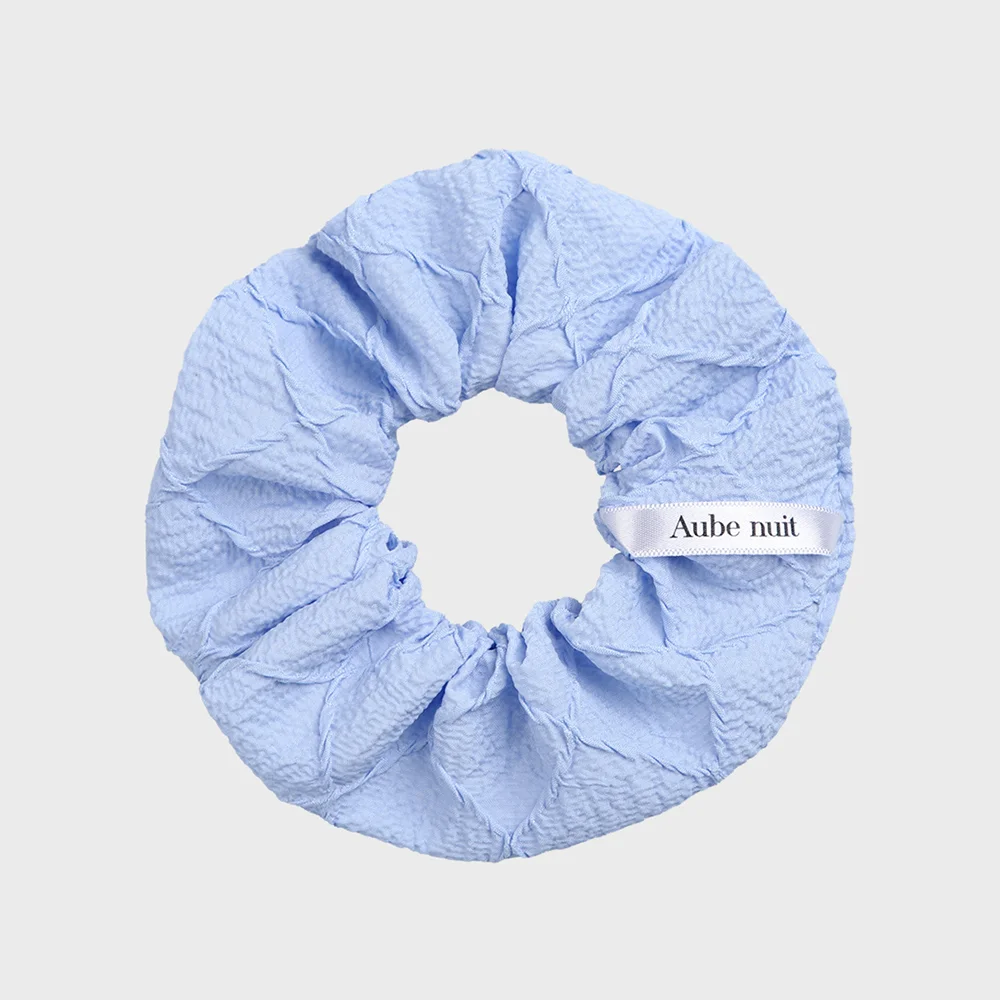 U Line Obnuit 不規則 皺褶 護髮 髮圈 天藍色