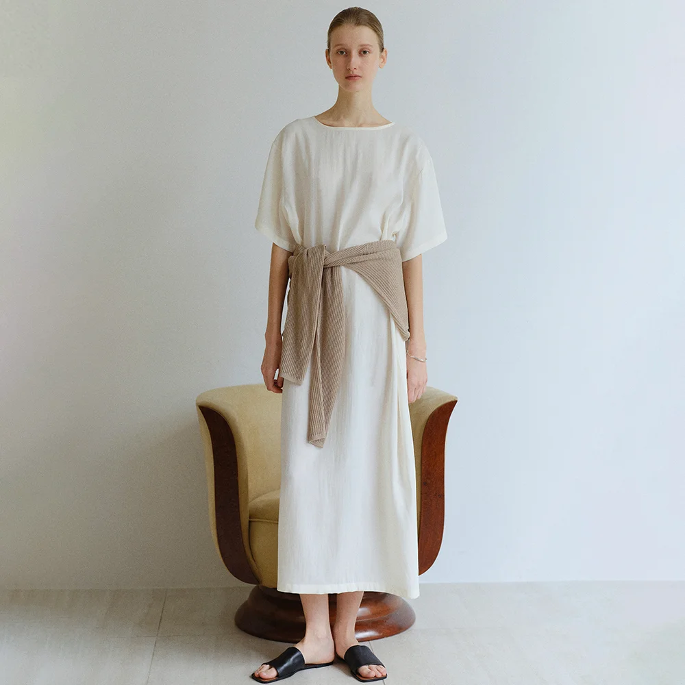 RELAXED TWO-WAY MAXI OPS_CREAM IVORY_OE2C2MOP42CIV