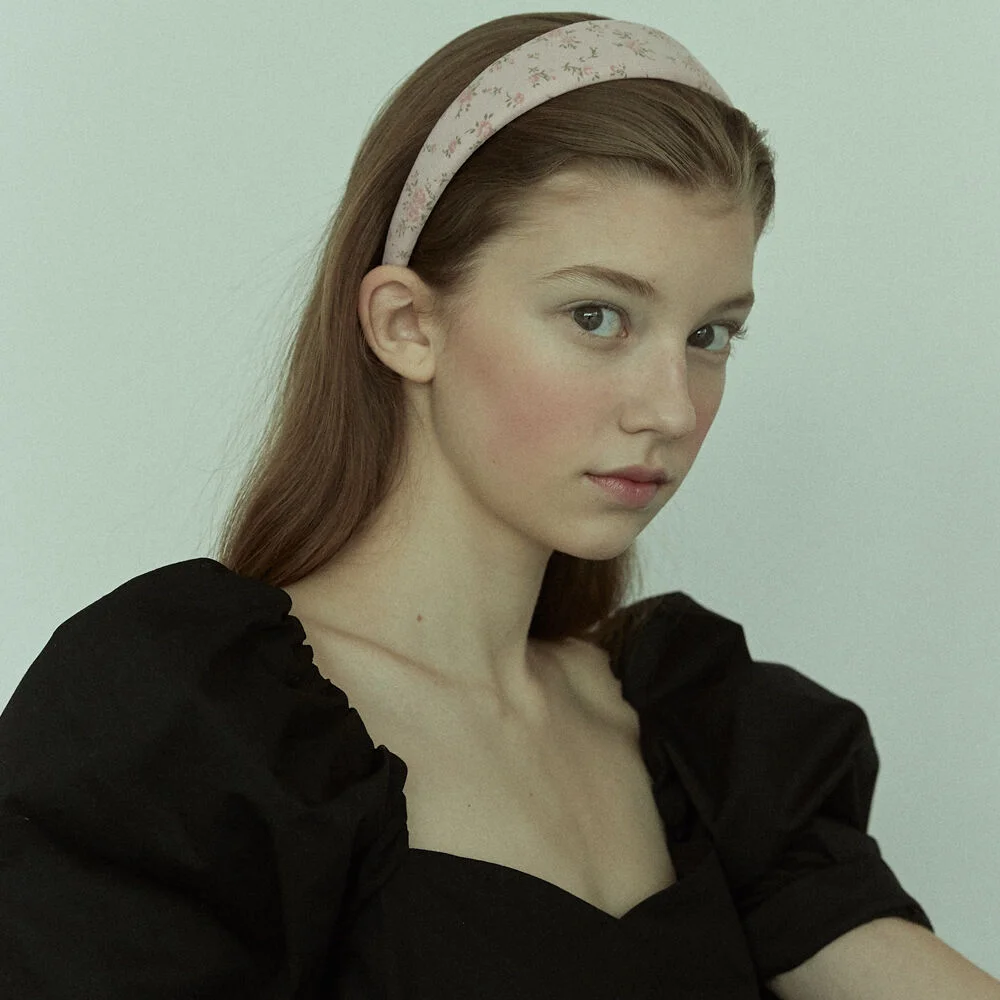 Pink Flower Print Headband