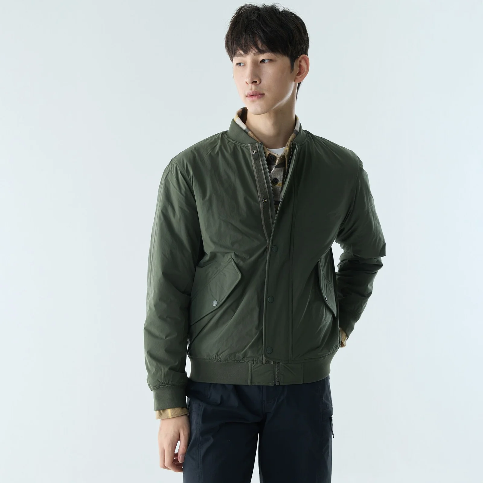 男裝 雙面穿 飛行員款 羽絨外套 AAW25MOUI006AVO