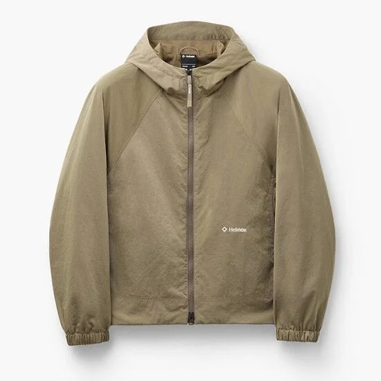 防撕裂布 雙色 連帽衫 外套 女裝_Beige