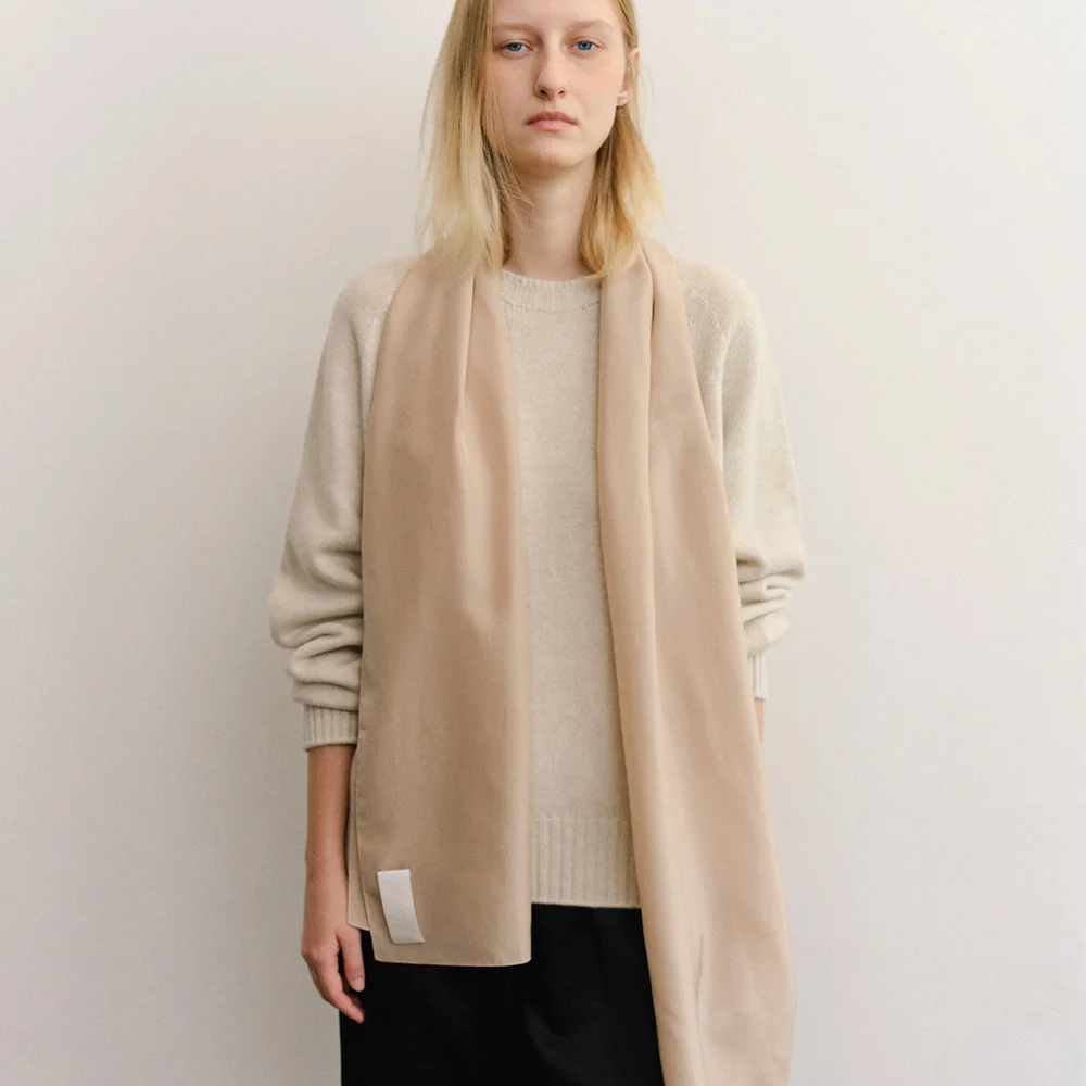 MARGOT SILK100 SCARF_DUSTY PINK