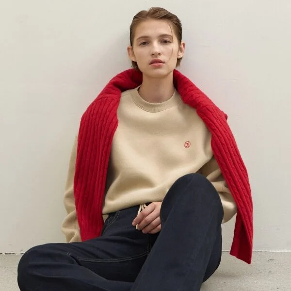 KITTEN SYMBOLS CROP BLOUSON SWEATSHIRT (T-6712)