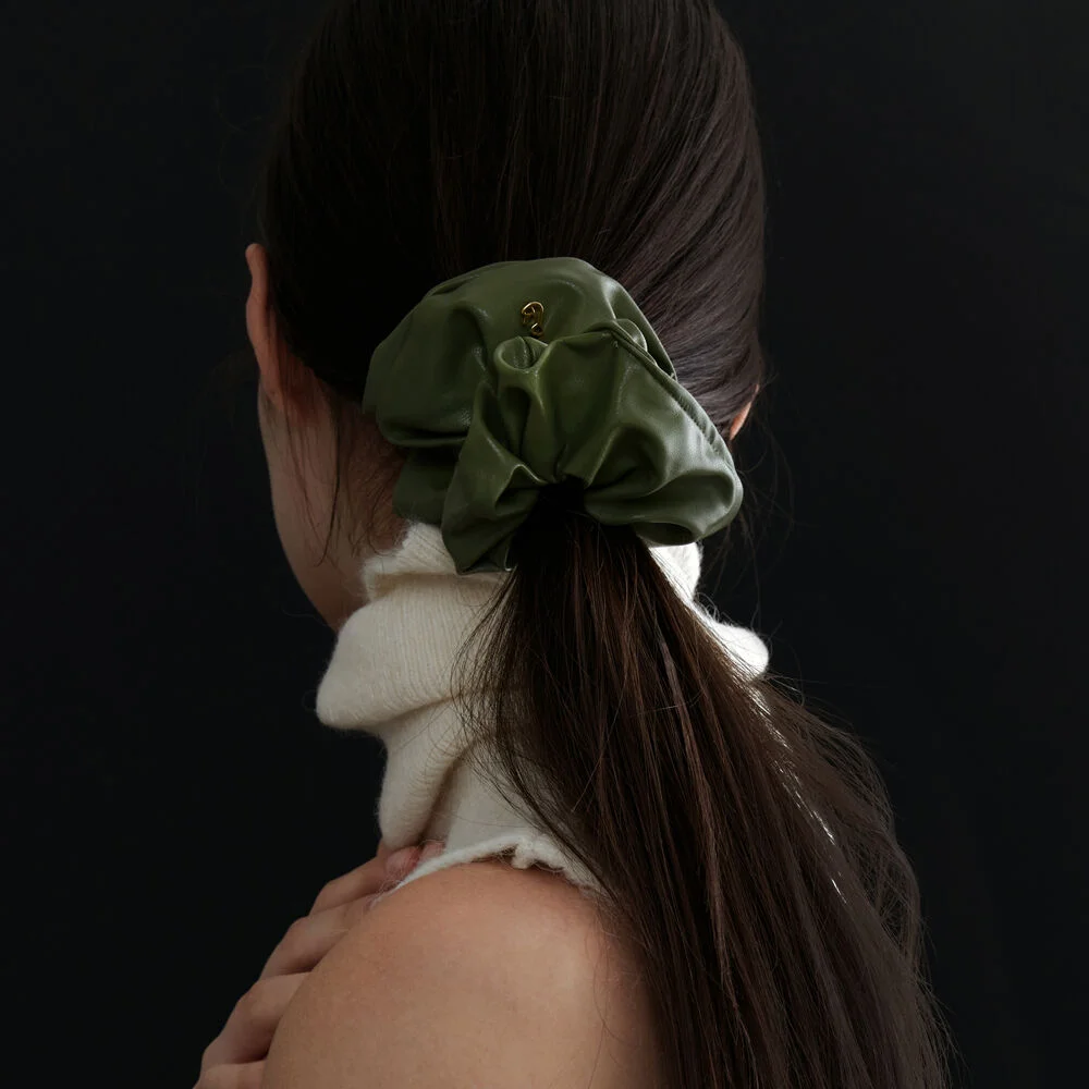 Vegan Leather Scrunch (3Colors)