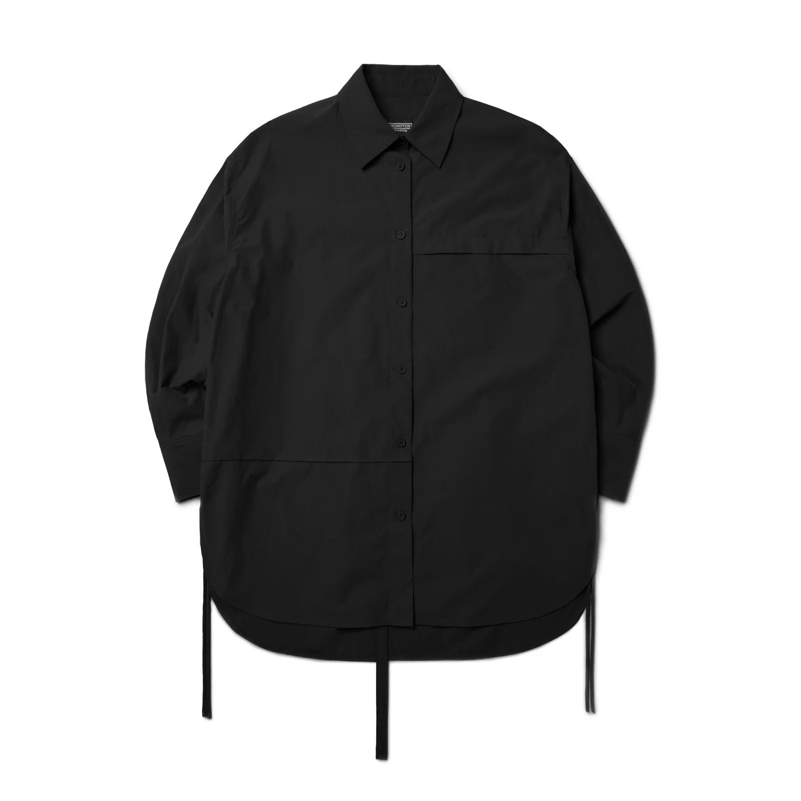 W CUT OUT LONG SHIRT - BLACK (P233WSH150)