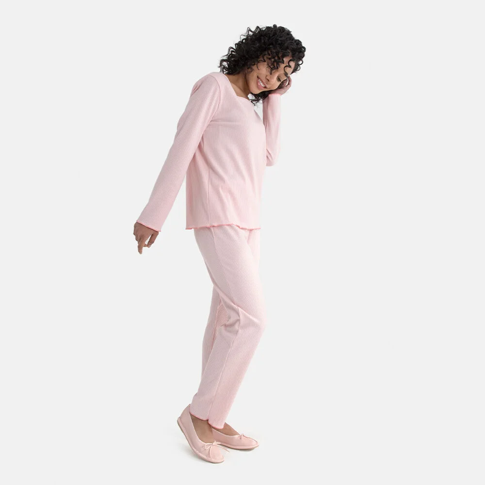 Chelsea Square Neck Lounge Set Pink 切爾西靴 方領 家居套裝 粉色