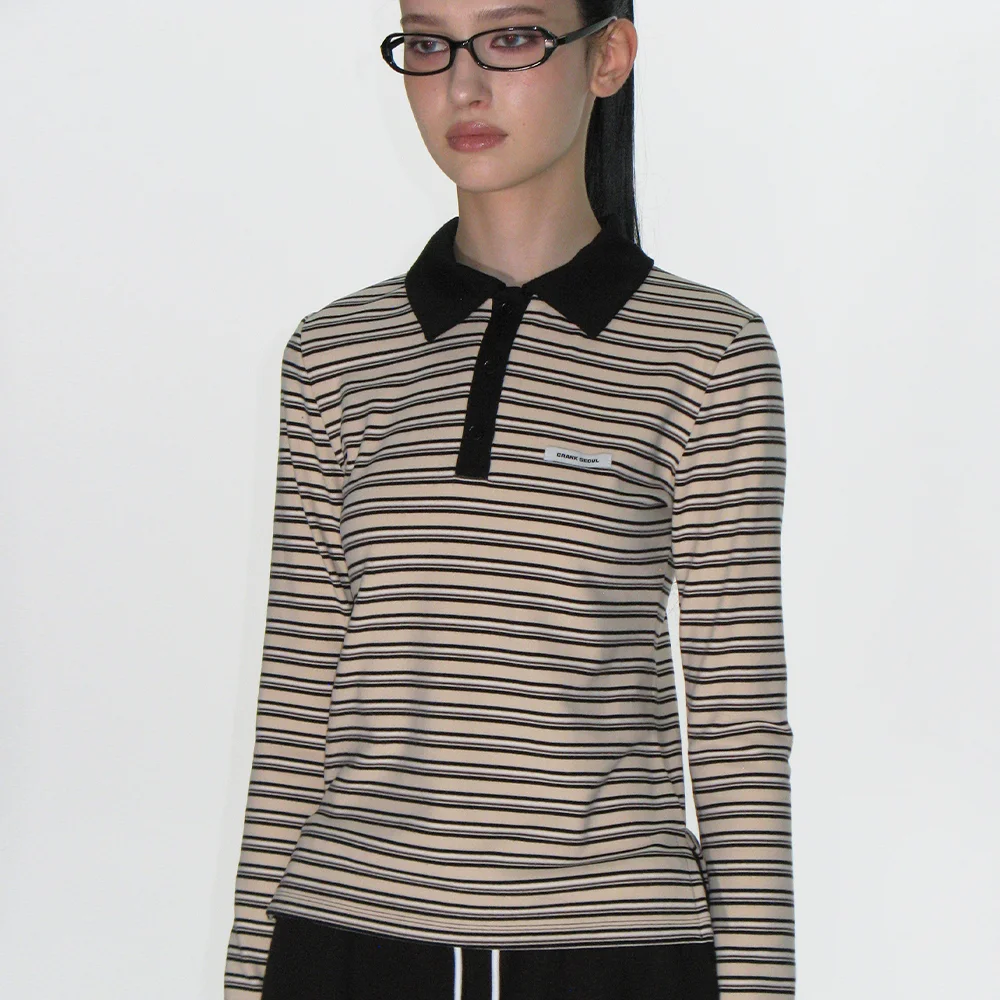MULTI STRIPED POLO SHIRTS_IVORY