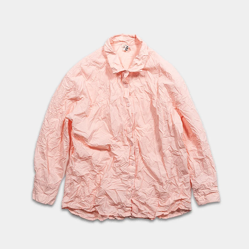 HAND-CREASE SHIRT - PINK