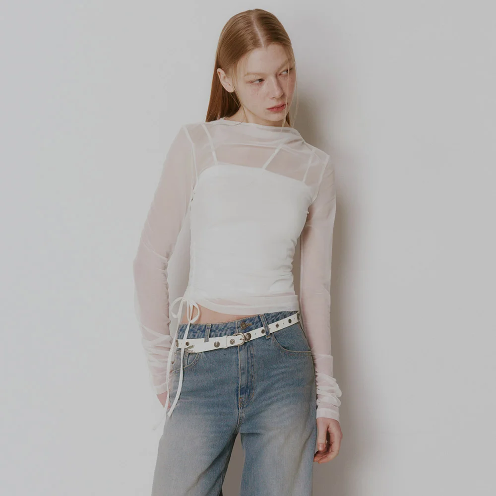 Side Shirring Layered Blouse VW4SE020_5color