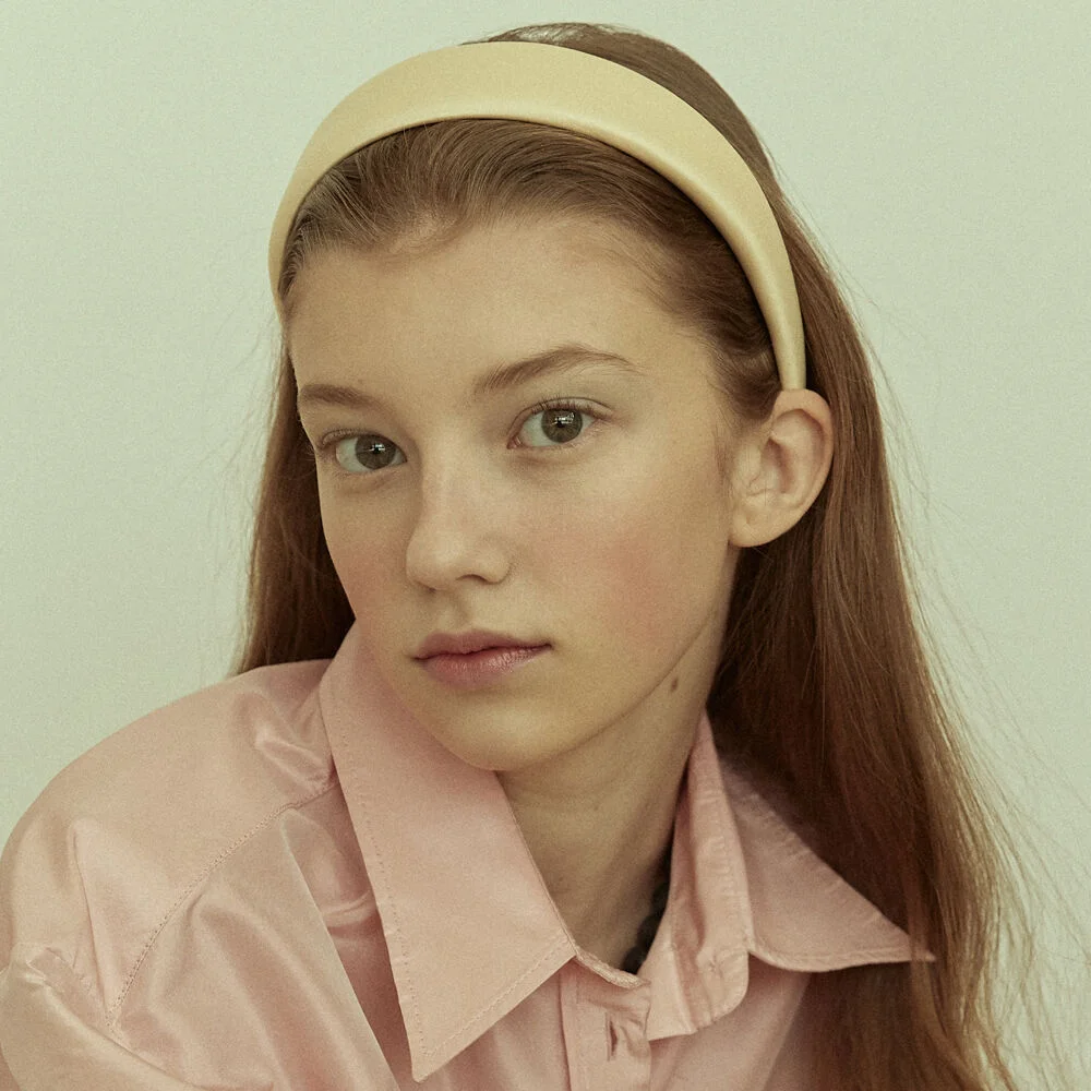 Cream Yellow Satin Headband