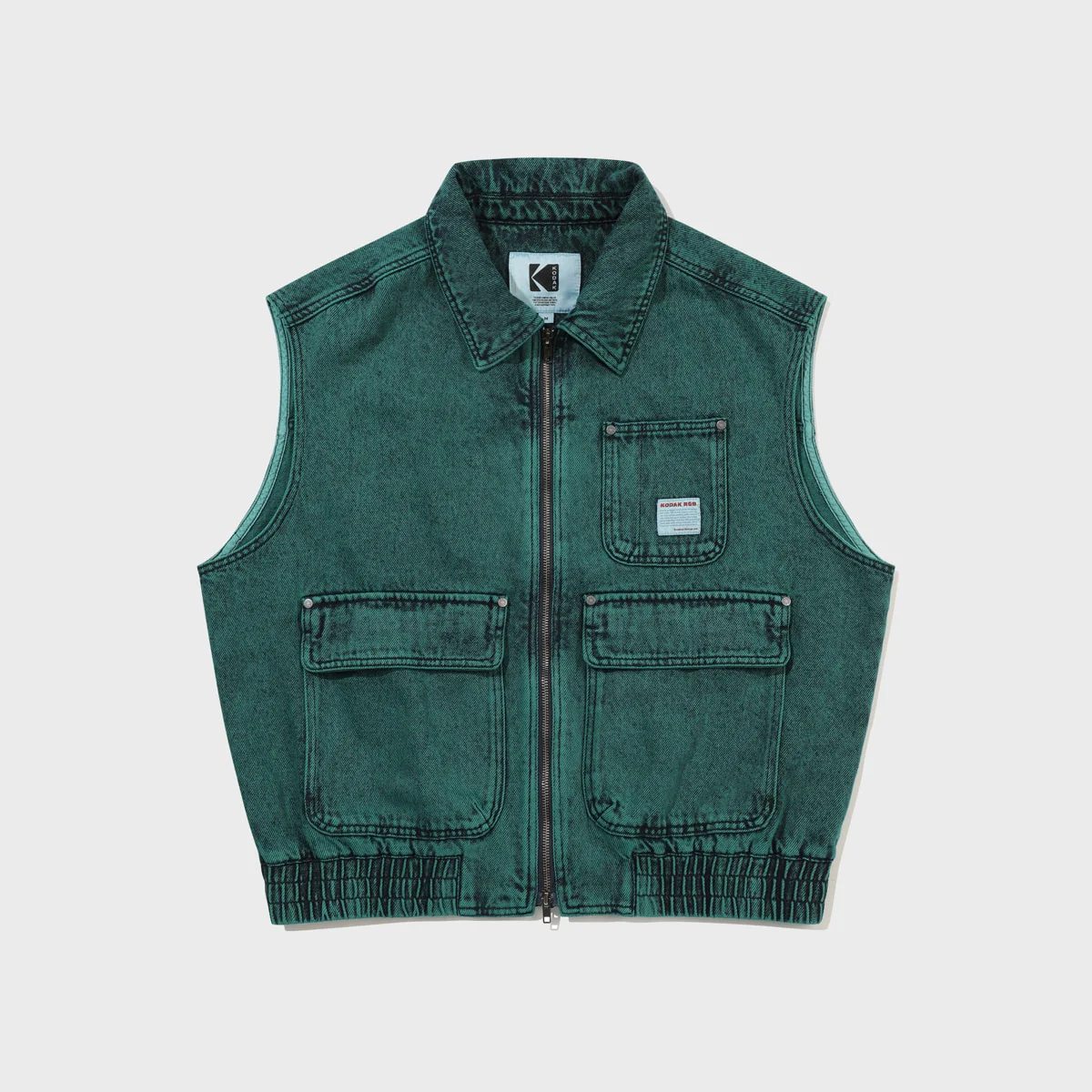 RGB 牛仔 衣領 GREEN