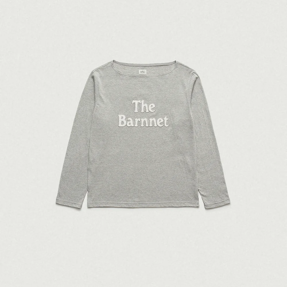 Talat Boat Neck Stripe T-Shirt_Grey