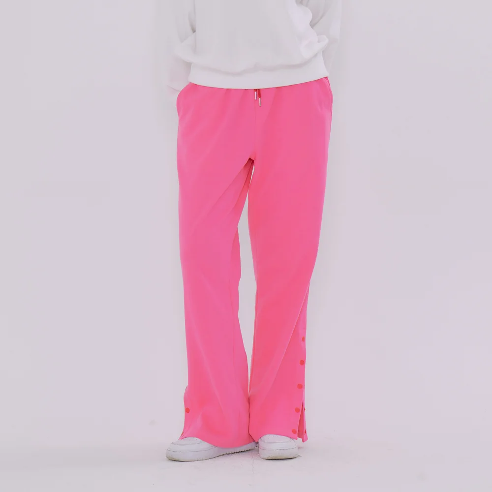MET Button Banding Sweatpants pink