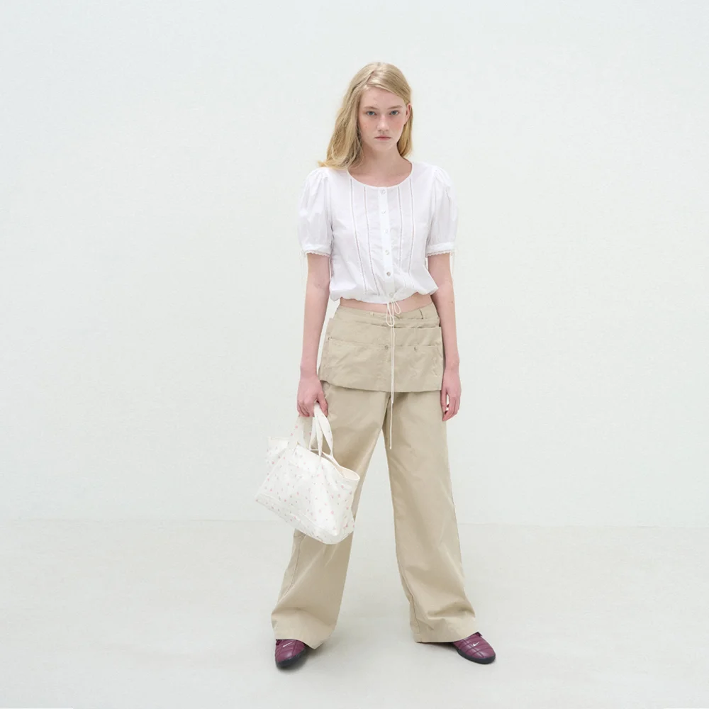 Self work pants set (beige)