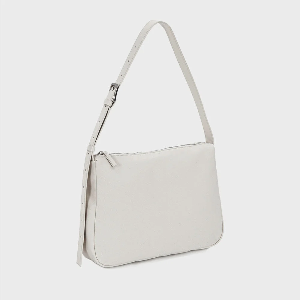Nylon Grande Shoulder Bag (Ivory)