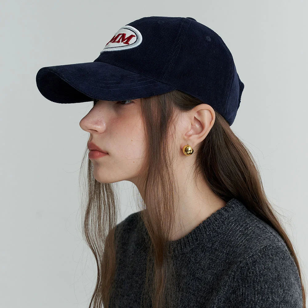 Corduroy LMM Logo Ball Cap_Navy (L234MCP010)